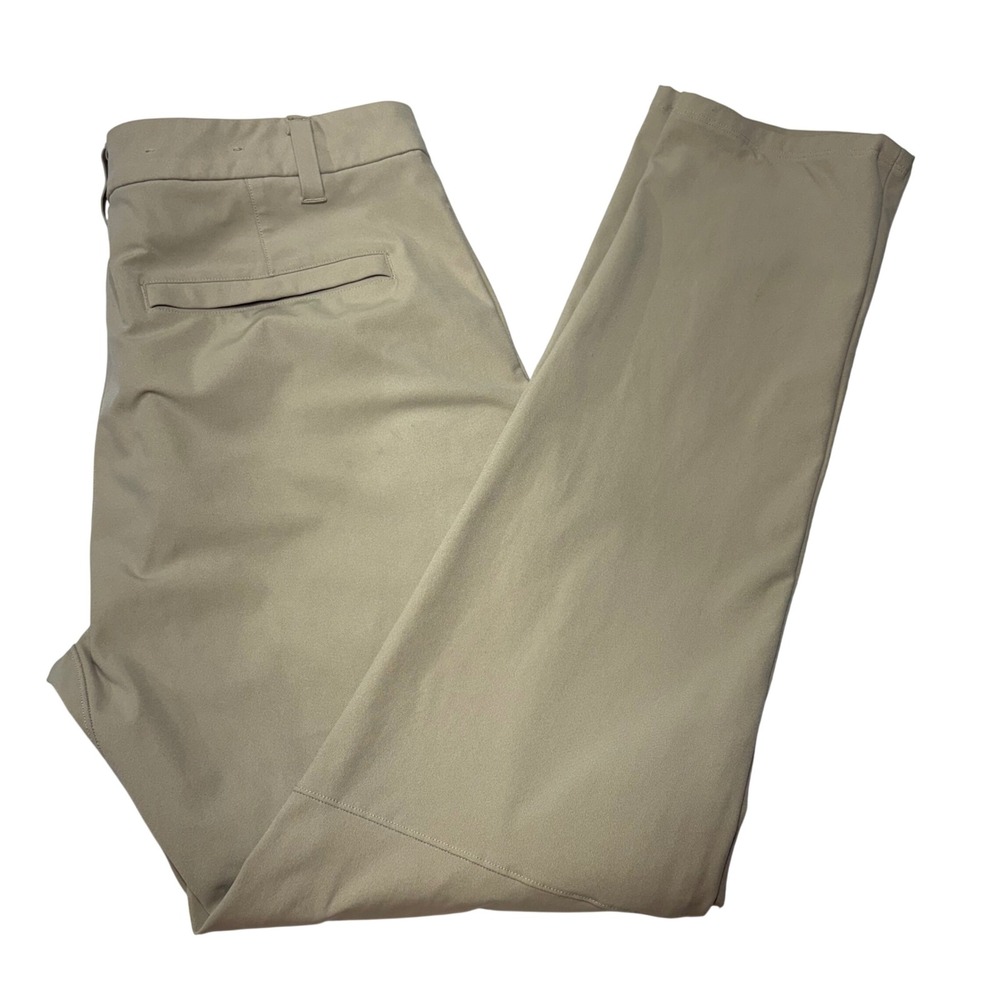 Lululemon Commission Pant Slim Mens 32 Khaki Tan‎ Warpstreme Chino Golf Trousers